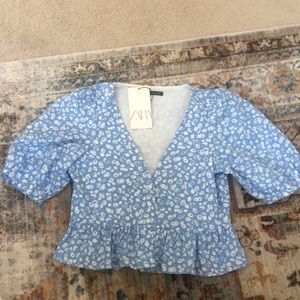V- neck flower shirt
